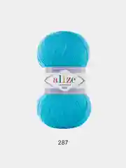 Бирюзовый пряжа Alize Lanagold 800 Акрил 51% Шерсть 49% 100г 800м
