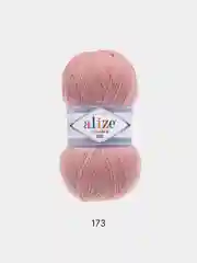 Коралловый меланж пряжа Alize Lanagold 800 Акрил 51% Шерсть 49% 100г 800м