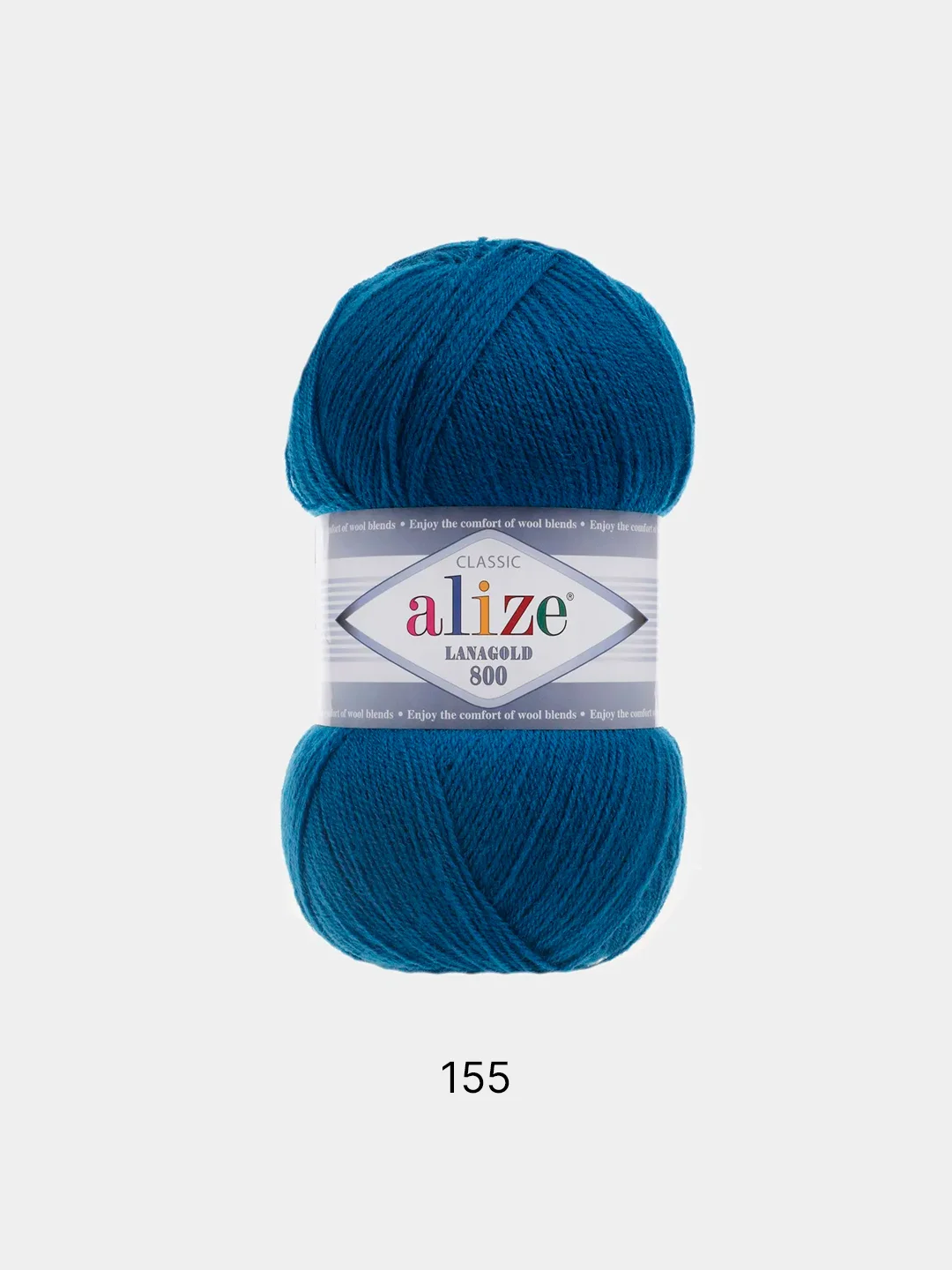 Лазурный пряжа Alize Lanagold 800 Акрил 51% Шерсть 49% 100г 800м