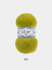 Оливковый пряжа Alize Lanagold 800 Акрил 51% Шерсть 49% 100г 800м