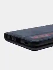 Синий чехол-книжка для Samsung A72 из нубука Super Creative