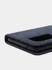 Синий чехол-книжка для Samsung A72 из нубука Super Creative
