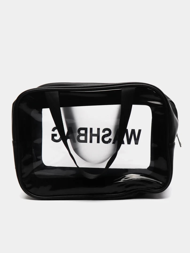 Черный косметичка дорожная Washbag, водонепроницаемая, прозрачная, сумка для душа и бассейна