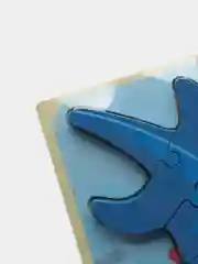 Голубой деревянный 3D пазл для малышей Динозавры рамка-вкладыш 3 вида,головоломка,развивающая игра