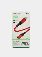 Черный usb-кабель BOROFONE BU30 Lightning / Type-C-Lightning, для Android и Apple iPhone
