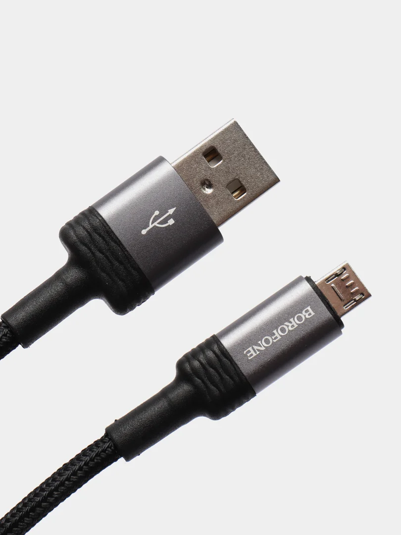 Черный usb-кабель BOROFONE BU30 Lightning / Type-C-Lightning, для Android и Apple iPhone