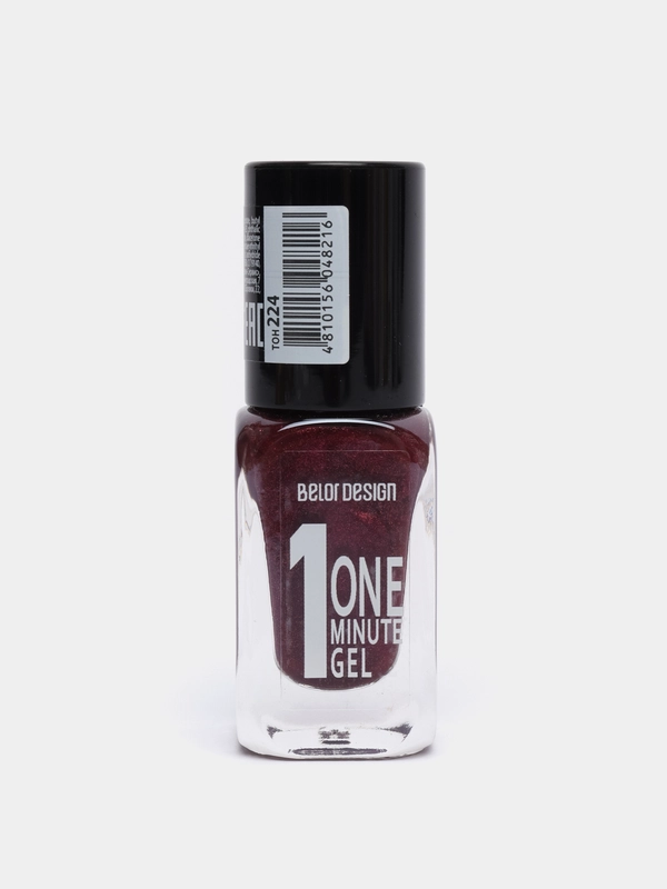 Belor Design/Лак для ногтей  "One minute gel", тон:224,   10 мл