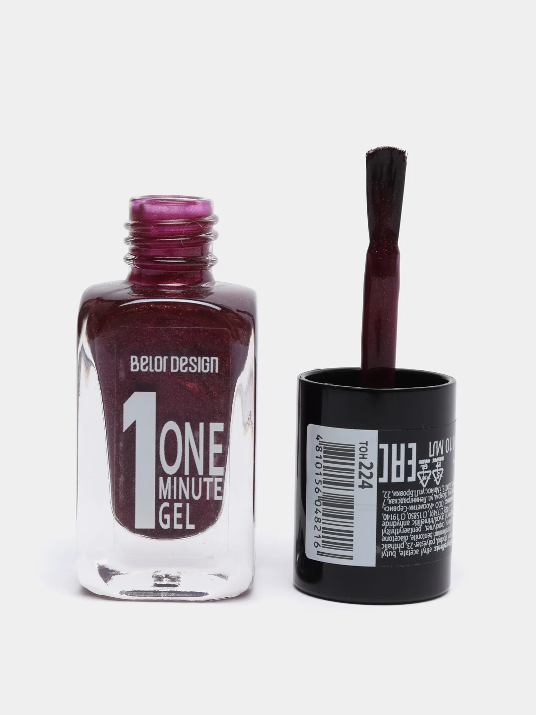 Belor Design/Лак для ногтей  "One minute gel", тон:224,   10 мл