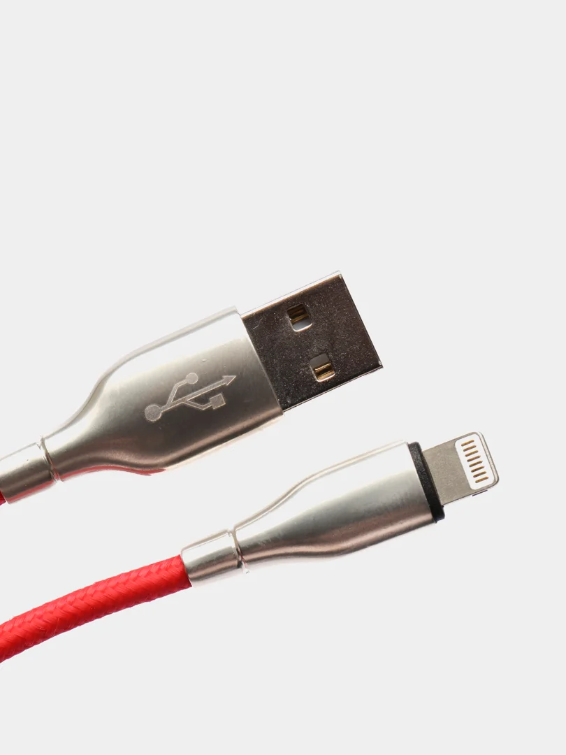 Красный кабель для зарядки и передачи данных BOROFONE BX45, Lightning, 2.4A, 1 м