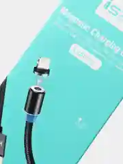 Черный usb-кабель магнитный ISA MC-02 для зарядки и передачи данных Lightning, 1,2 м, 2.0A