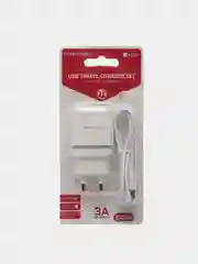 Белый зарядное устройство Borofone BA25A + кабель Type-C/Lightning/ 3A, 5V