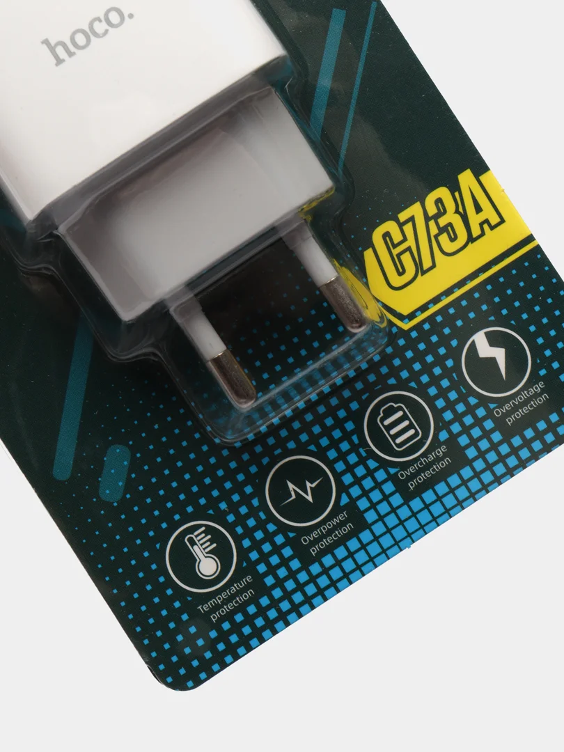 Белый зарядное устройство HOCO C73A и кабель, 2 USB, 1 м, 2.4 A