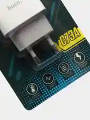 Белый зарядное устройство HOCO C73A и кабель, 2 USB, 1 м, 2.4 A