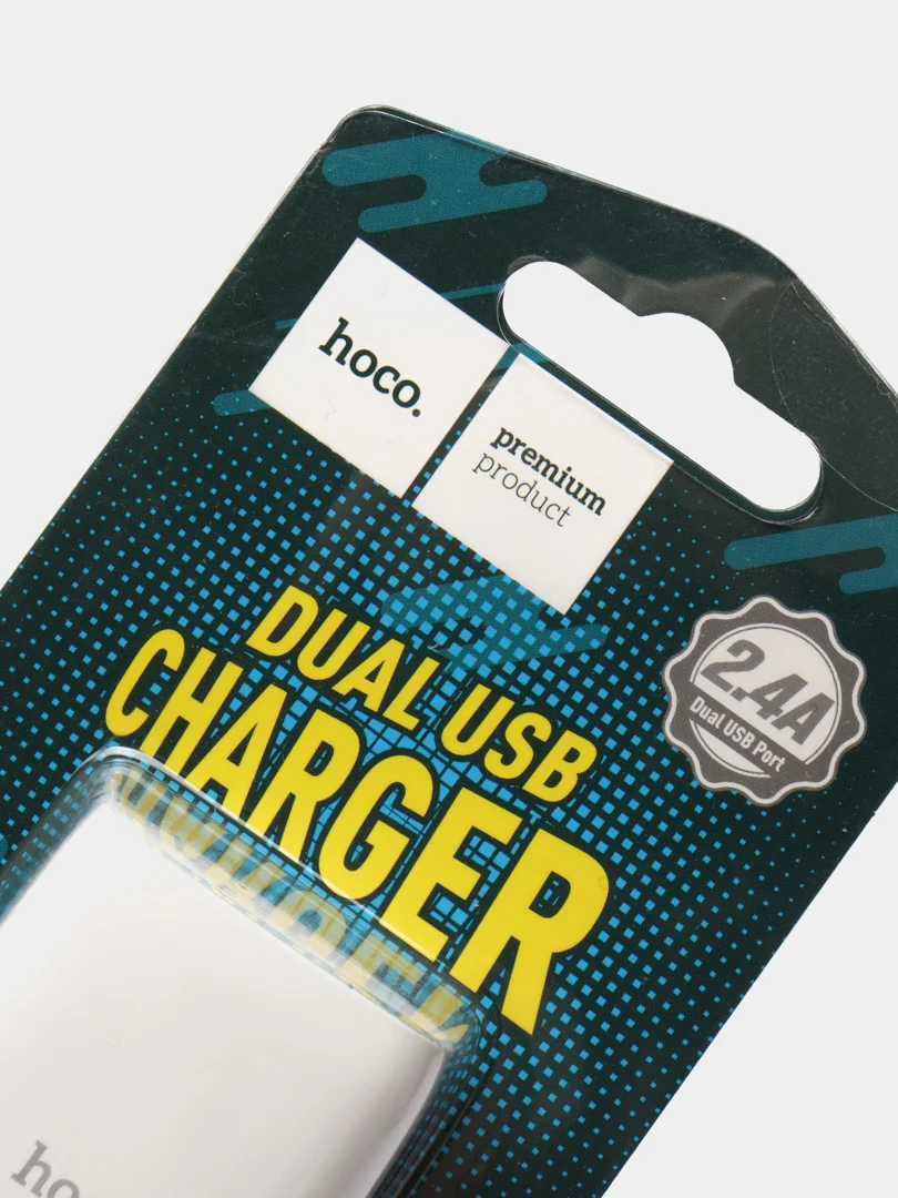 Белый зарядное устройство HOCO C73A и кабель, 2 USB, 1 м, 2.4 A