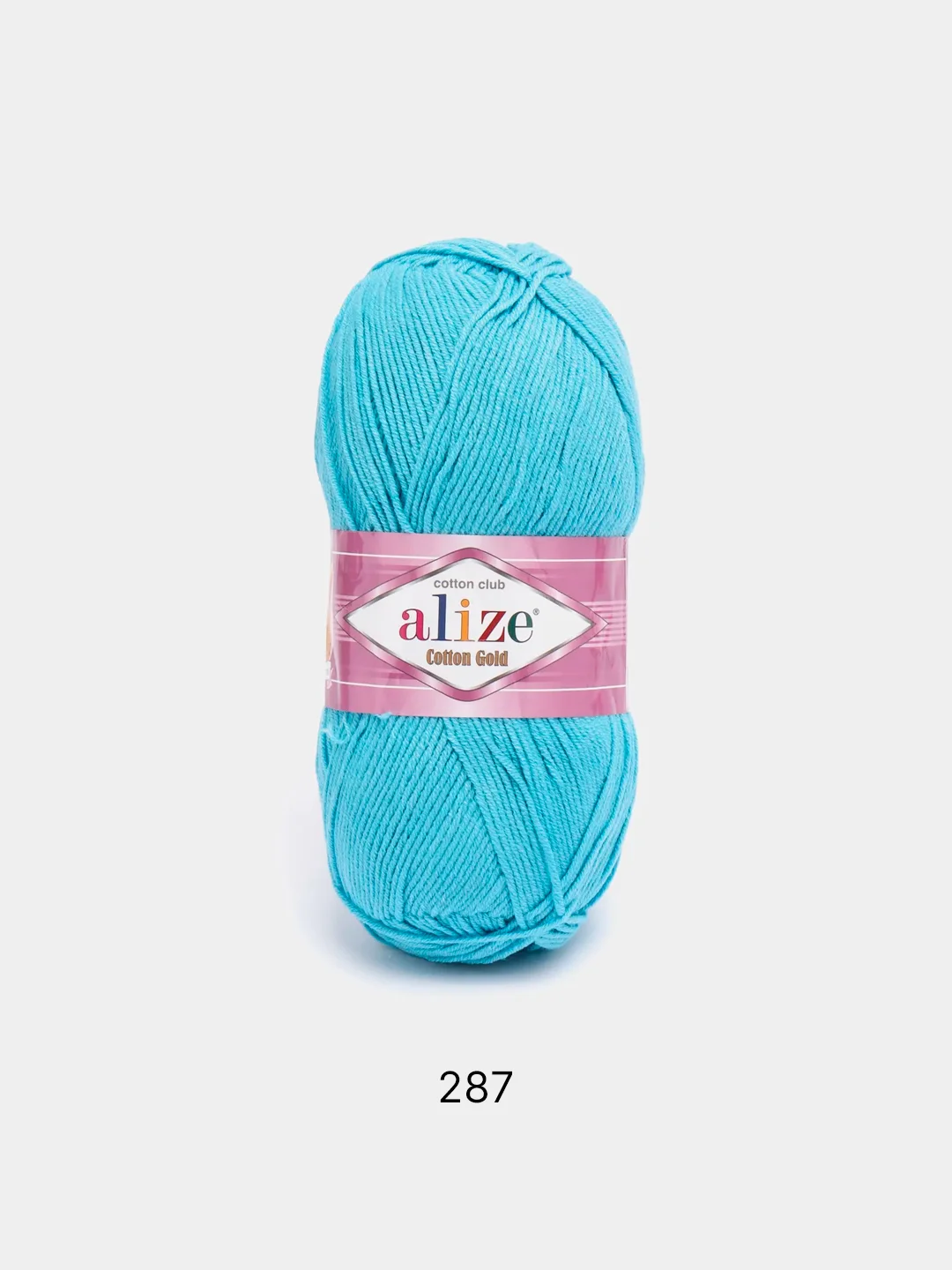 Бирюзовый пряжа Alize Cotton Gold 55% Хлопок 45% Акрил 100г 330м Ализе Коттон Голд
