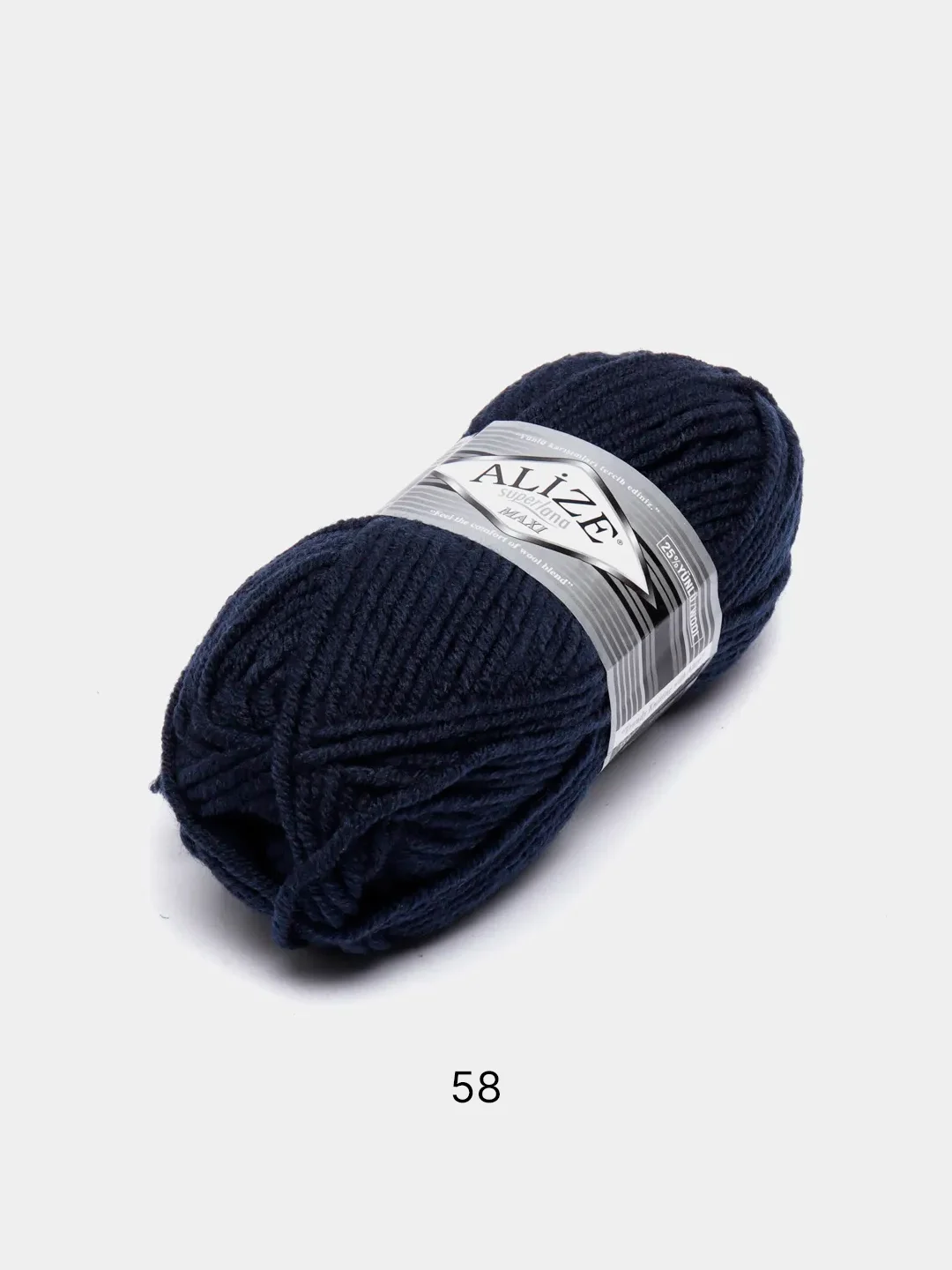 Темно-синий пряжа Alize Superlana Maxi 75% Акрил 25% Шерсть 100г 100м (Часть 2)