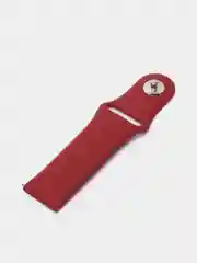 Бордовый ремешок силиконовый с кнопкой для Xiaomi / Amazfit Bip / Samsung / Huawei, 20 мм