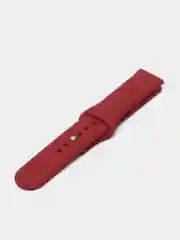 Бордовый ремешок силиконовый с кнопкой для Xiaomi / Amazfit Bip / Samsung / Huawei, 20 мм
