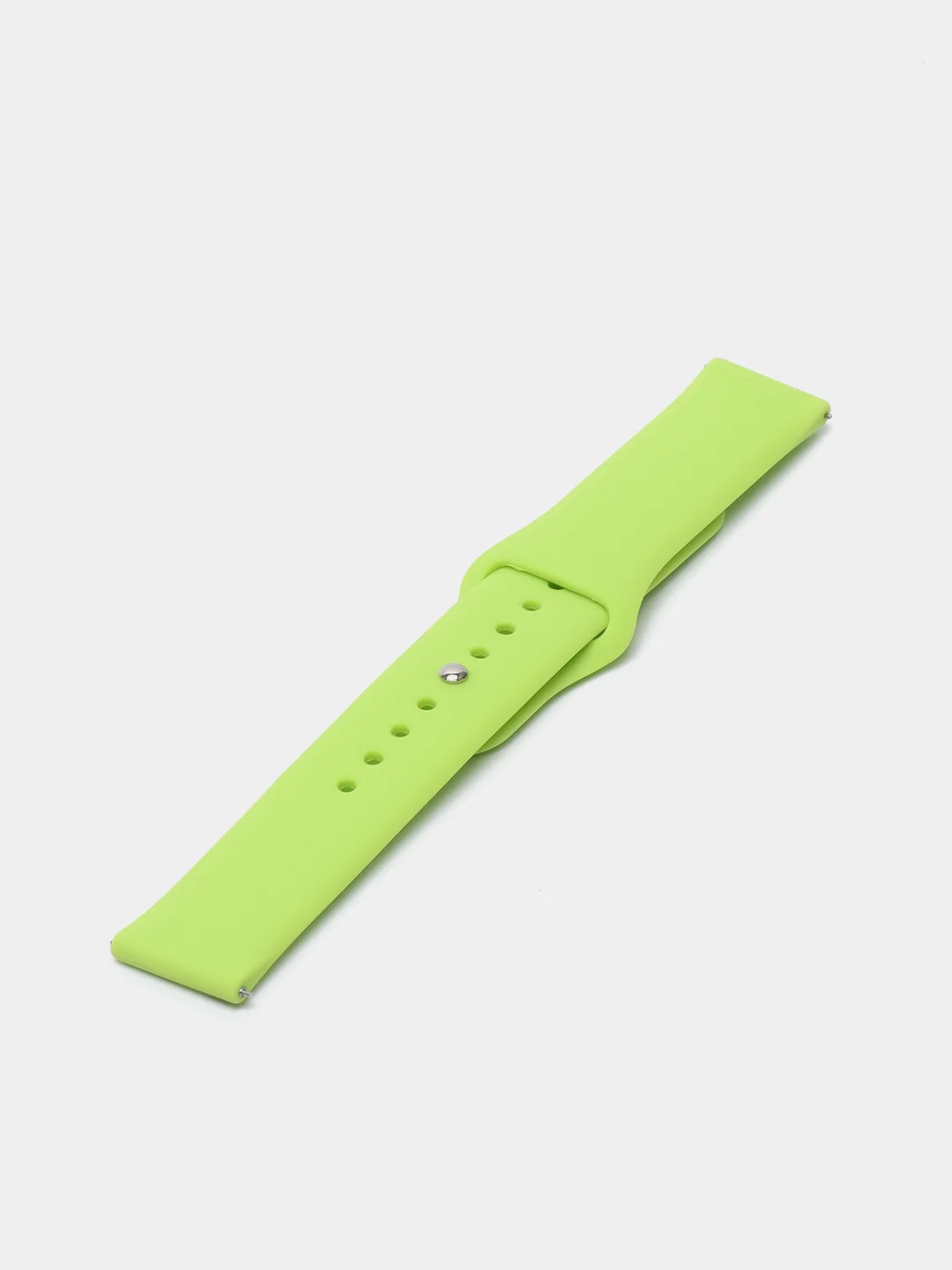 Салатовый ремешок силиконовый с кнопкой для Xiaomi / Amazfit Bip / Samsung / Huawei, 20 мм
