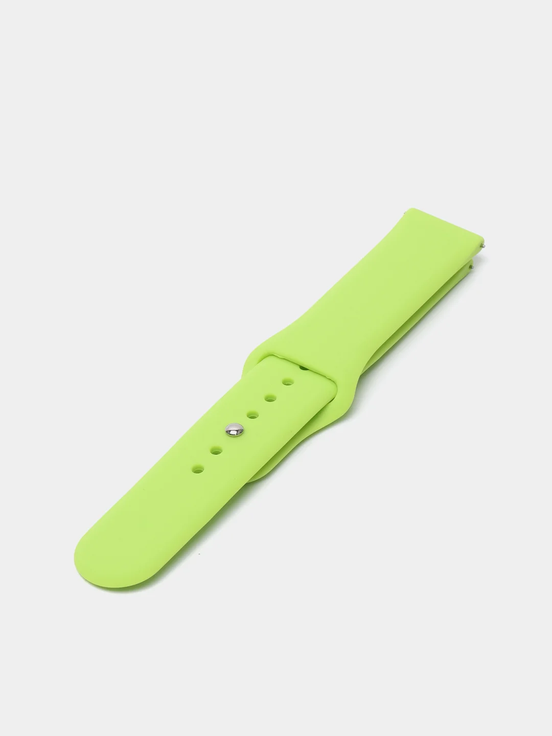 Салатовый ремешок силиконовый с кнопкой для Xiaomi / Amazfit Bip / Samsung / Huawei, 20 мм