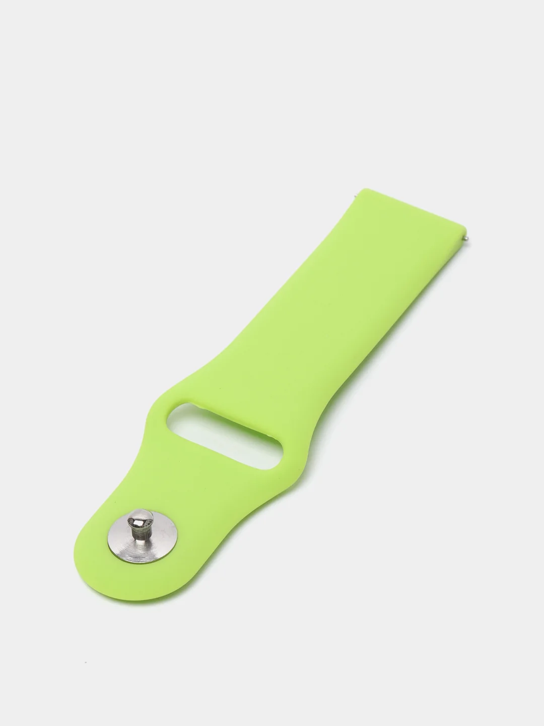 Салатовый ремешок силиконовый с кнопкой для Xiaomi / Amazfit Bip / Samsung / Huawei, 20 мм