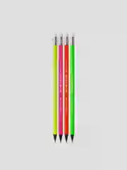 Карандаш чернографитный с ластиком BIC Evolution Fluo, HB, 12 штук, 880481