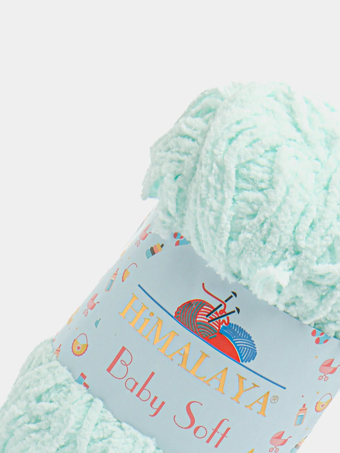 Небесно-голубой пряжа плюшевая Himalaya "Baby Soft", 100% полиэстер, 115 м, 50 г
