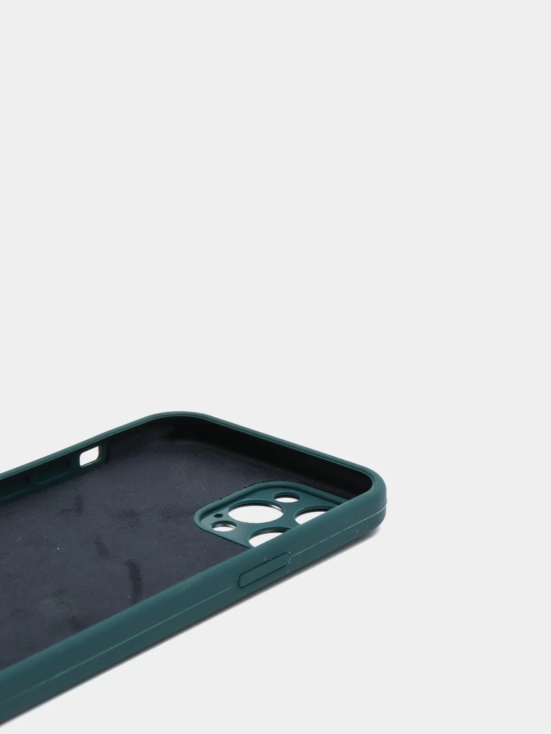 Тёмно-бирюзовый чехол Silicone Case для iPhone 12 Pro Max с логотипом закрытый низ
