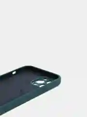 Тёмно-бирюзовый чехол Silicone Case для iPhone 12 Pro Max с логотипом закрытый низ