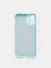 Ледяной чехол для Phone 11, 12 силиконовый с бархатной подкладкой и прямыми бортами