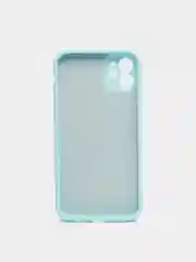 Ледяной чехол для Phone 11, 12 силиконовый с бархатной подкладкой и прямыми бортами