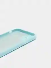 Ледяной чехол для Phone 11, 12 силиконовый с бархатной подкладкой и прямыми бортами