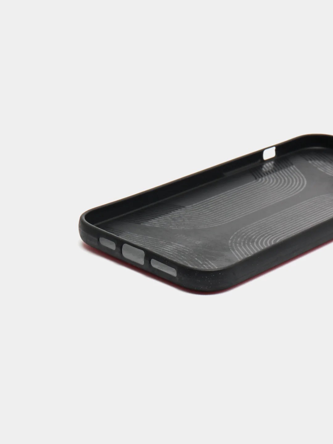 Красный чехол iPhone 12 Mini, 12 / 12 Pro, 12 Pro Max силиконовый "под кожу"