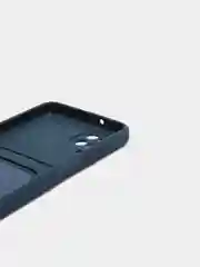 Синий чехол на Samsung Galaxy A22 M32 M22 A12 / M12 / A32 с карманом для карты и мягкой вставкой
