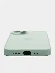 Мятный чехол для iPhone 11, 12, 13, 12 Pro Max, 12 Pro, силиконовый, со стеклянной панелью