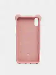 Розовый чехол Baseus Bear Silicone Case Apple iPhone X, XS, XS Max с ремешком