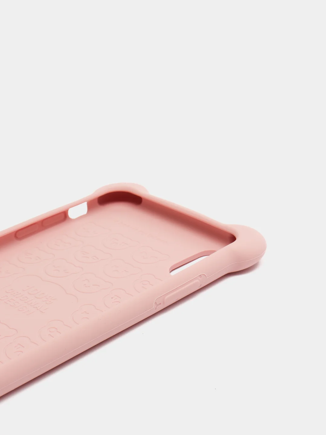 Розовый чехол Baseus Bear Silicone Case Apple iPhone X, XS, XS Max с ремешком