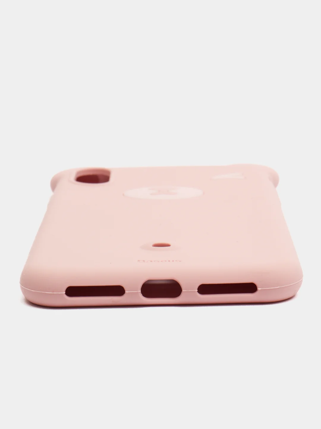 Розовый чехол Baseus Bear Silicone Case Apple iPhone X, XS, XS Max с ремешком