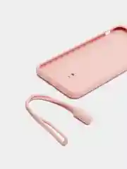 Розовый чехол Baseus Bear Silicone Case Apple iPhone X, XS, XS Max с ремешком