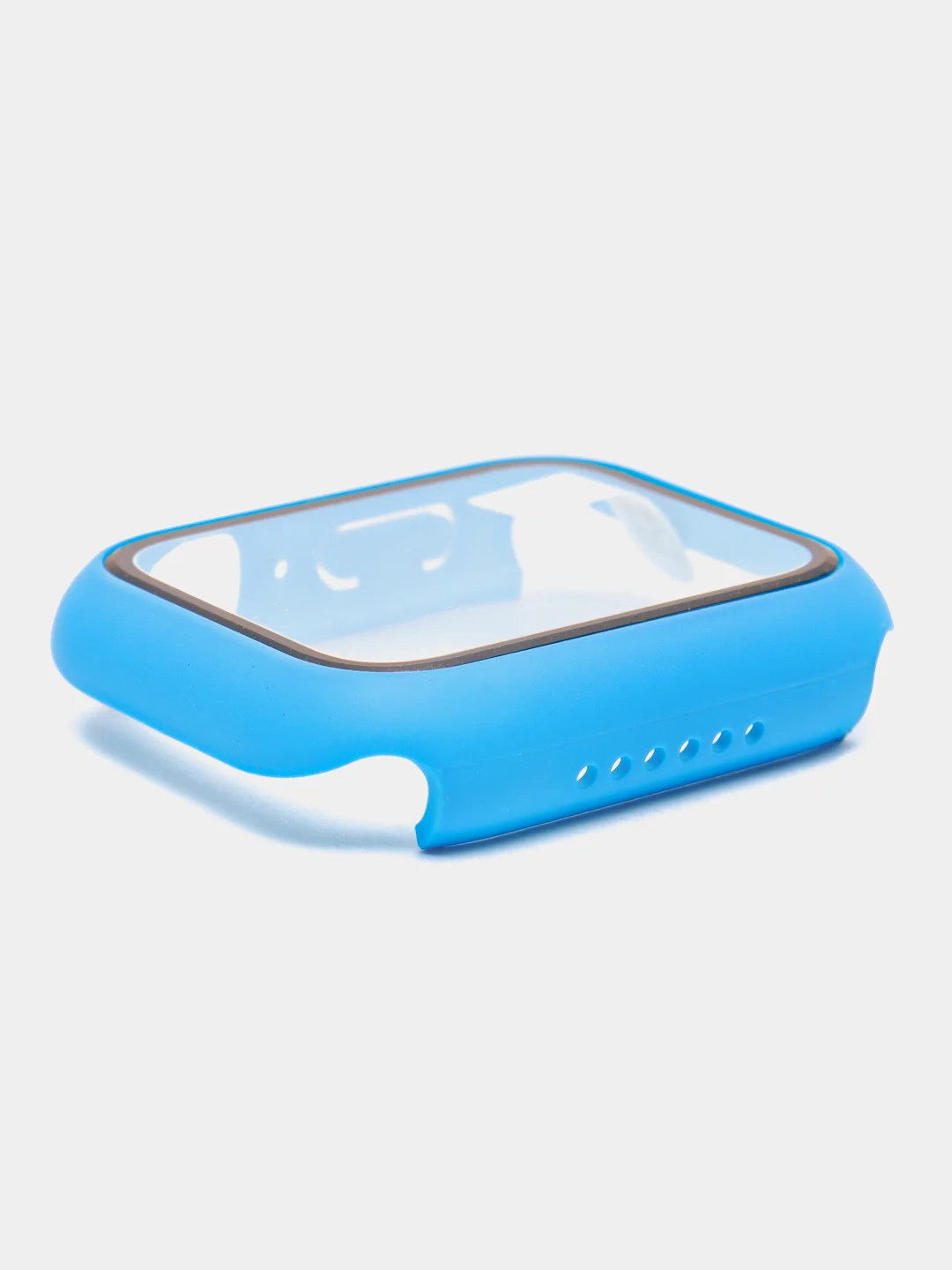 Лазурный бампер с защитным стеклом для Apple Watch 38/40/41/42/44/45/49