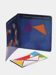 Синий магнитный танграм в книжке