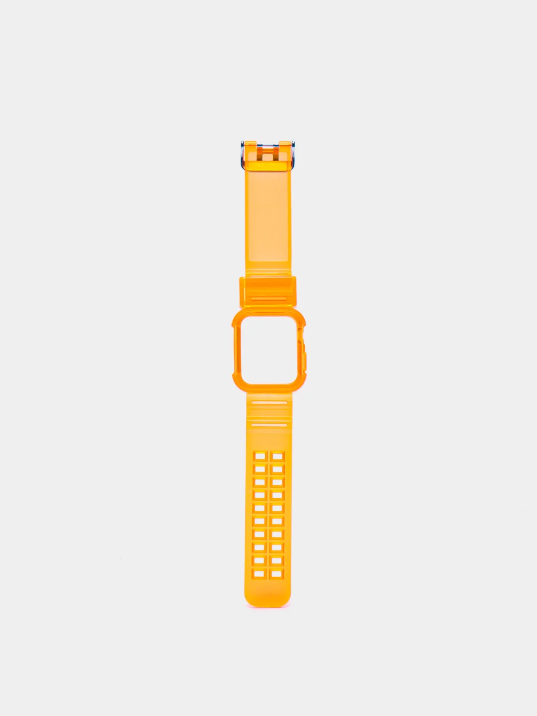 Оранжевый ремешок для Apple Watch 38 / 40 / 41 / 42 / 44 / 45 / 49 мм браслет силиконовый прозрачный