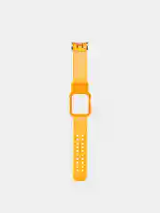 Оранжевый ремешок для Apple Watch 38 / 40 / 41 / 42 / 44 / 45 / 49 мм браслет силиконовый прозрачный