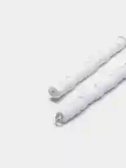 Белый бусины плоские из полимерной глины, ручной работы