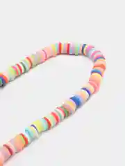 Алый бусины плоские из полимерной глины, ручной работы