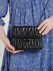 Черный сумка женская на цепочке, 4 цвета