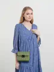 Зелёный хаки сумка женская на цепочке, 4 цвета