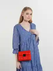 Красный сумка женская на цепочке, 4 цвета