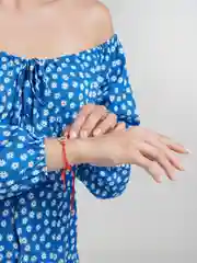 Серебряный браслет "Красная нить"