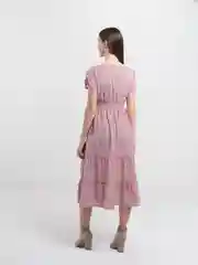 Розовый платье женское летнее, в мелкий цветочек